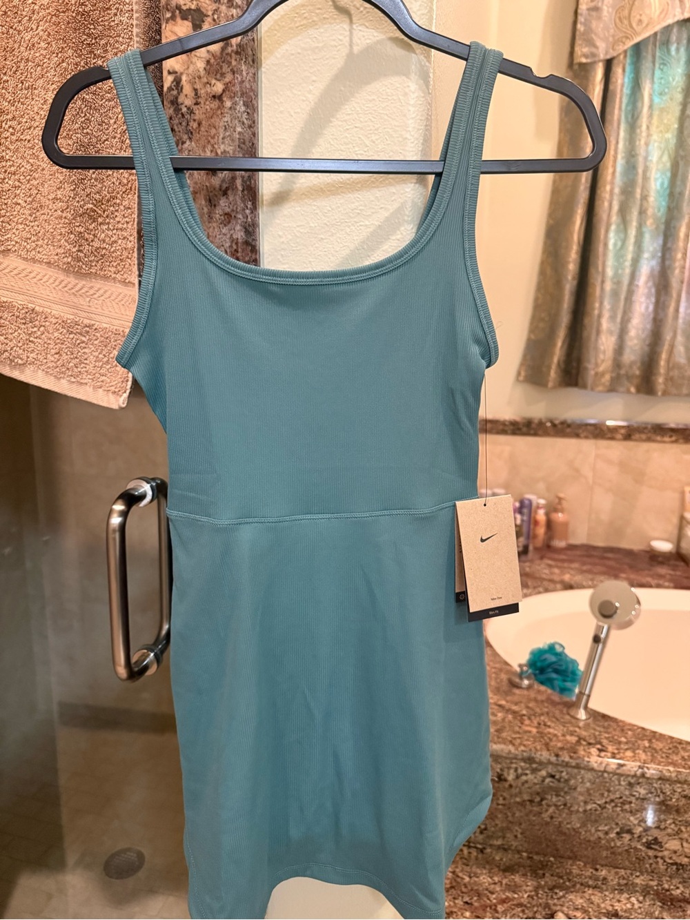 Nike Teal Athletic Tank Dress with shorts